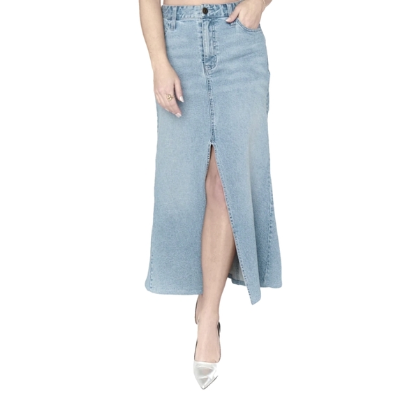 NWT Show Me Your Mumu McEntire Maxi Skirt: Stone Blue: Size- 24 - Picture 1 of 13